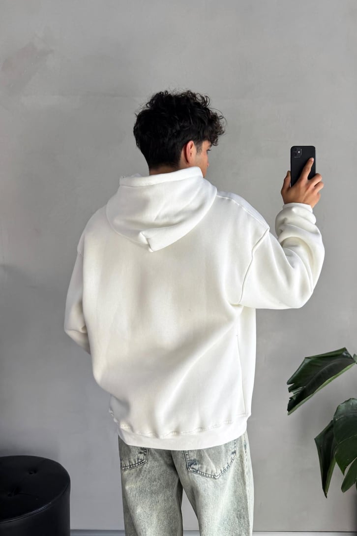 Fuckin Rw Baskılı Oversize Hoodie