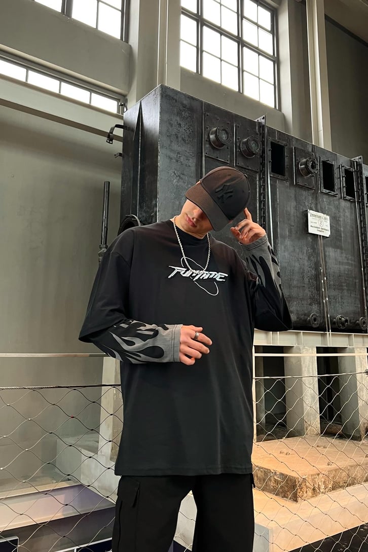Fumme Nakışlı Oversize Tshirt