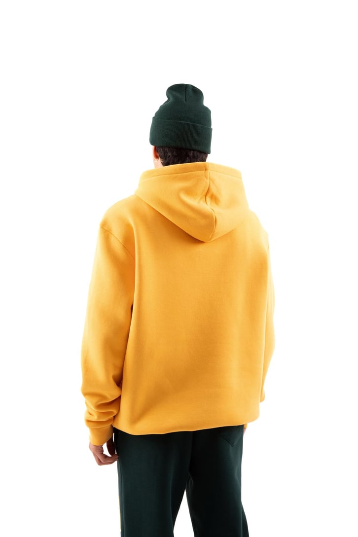 Future Reality Baskılı Hardal Oversize Hoodie