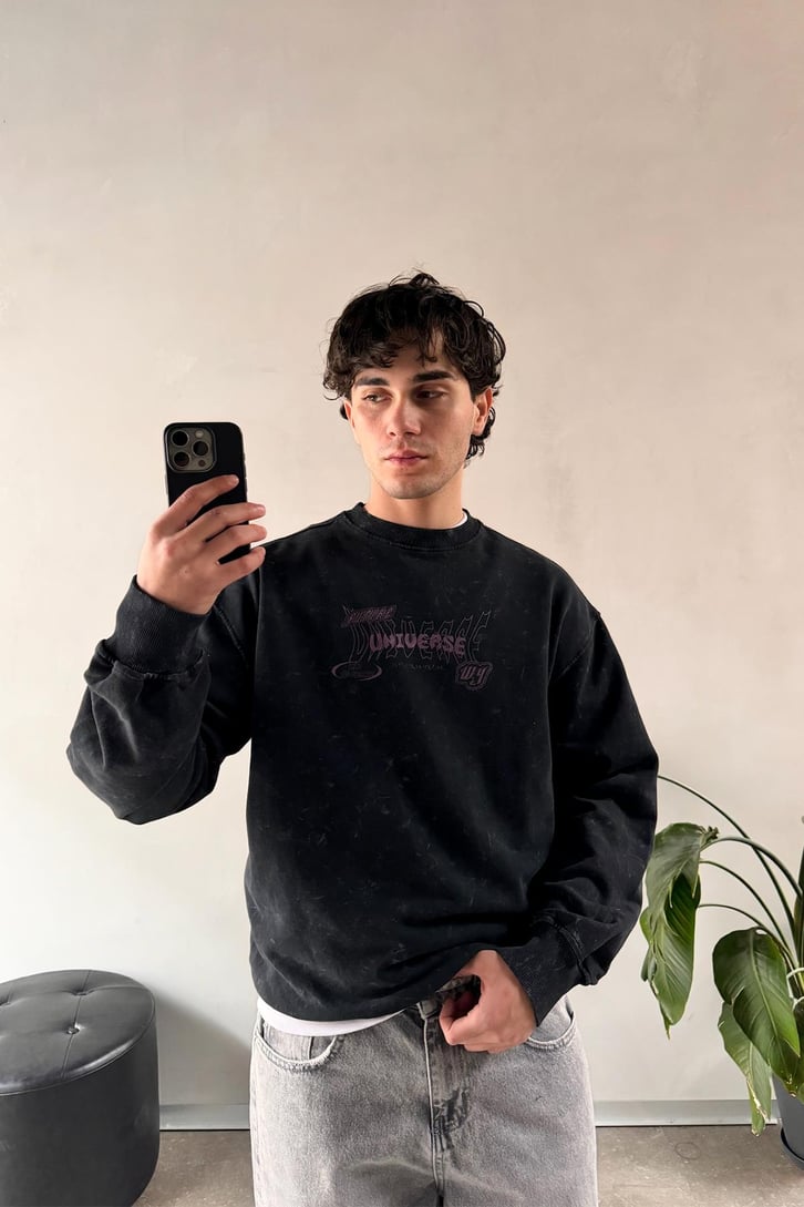 Future Universe Baskılı Sweatshirt