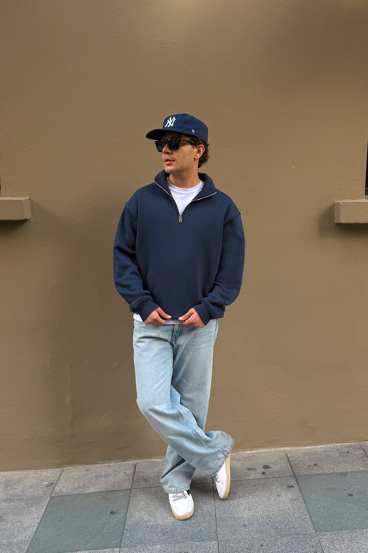 FW Star Relax Fit Half Zip Sweat
