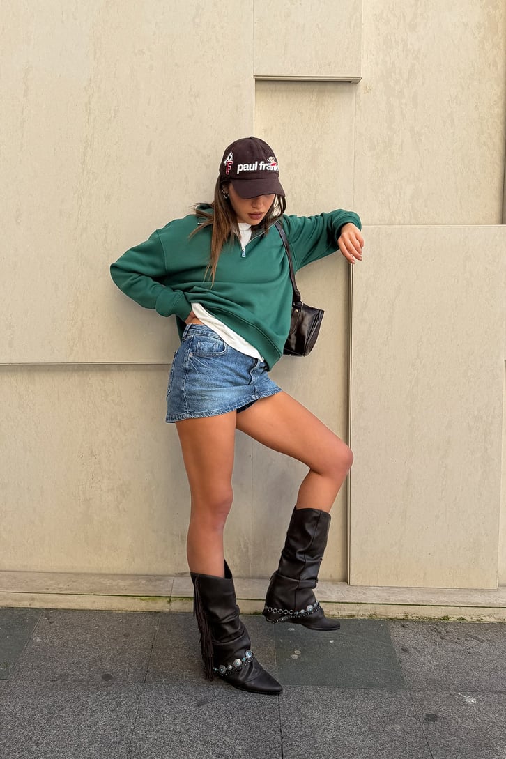 FW Star Relax Fit Half Zip Sweat