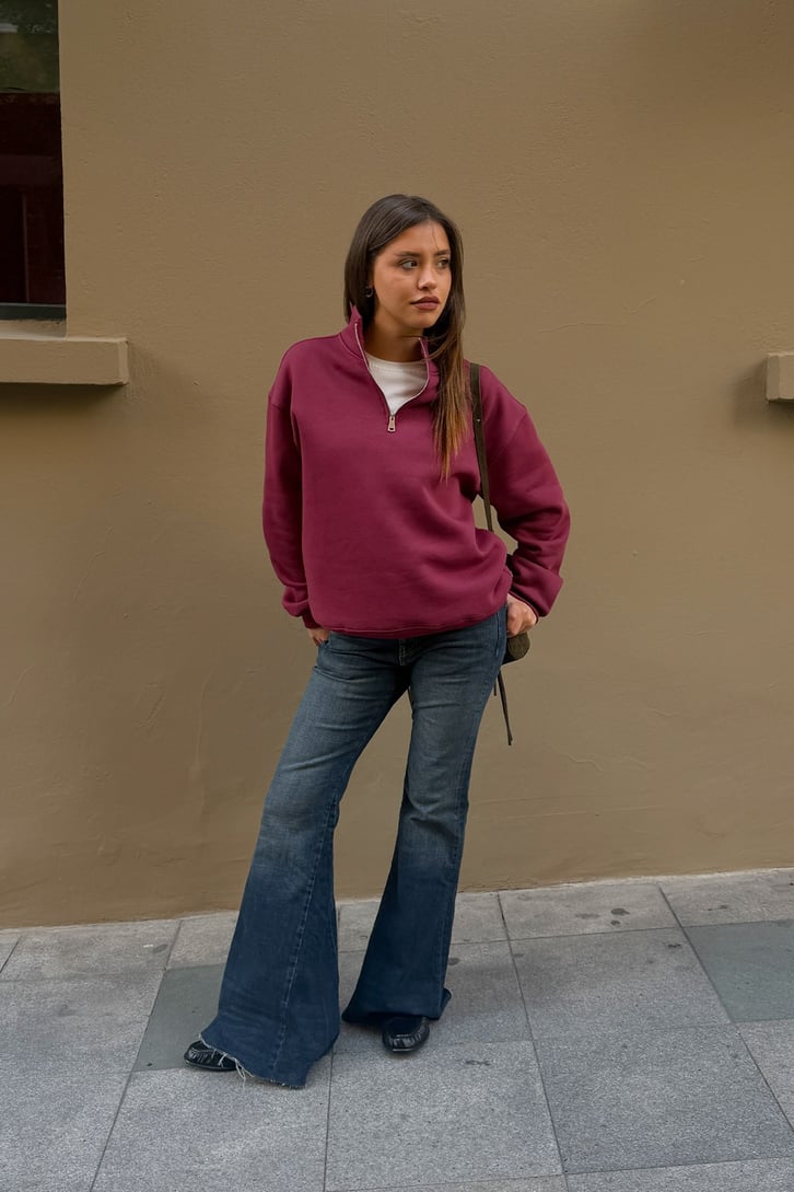 FW Star Relax Fit Half Zip Sweat