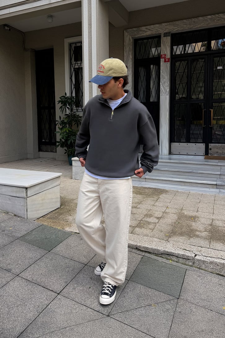 FW Star Relax Fit Half Zip Sweat