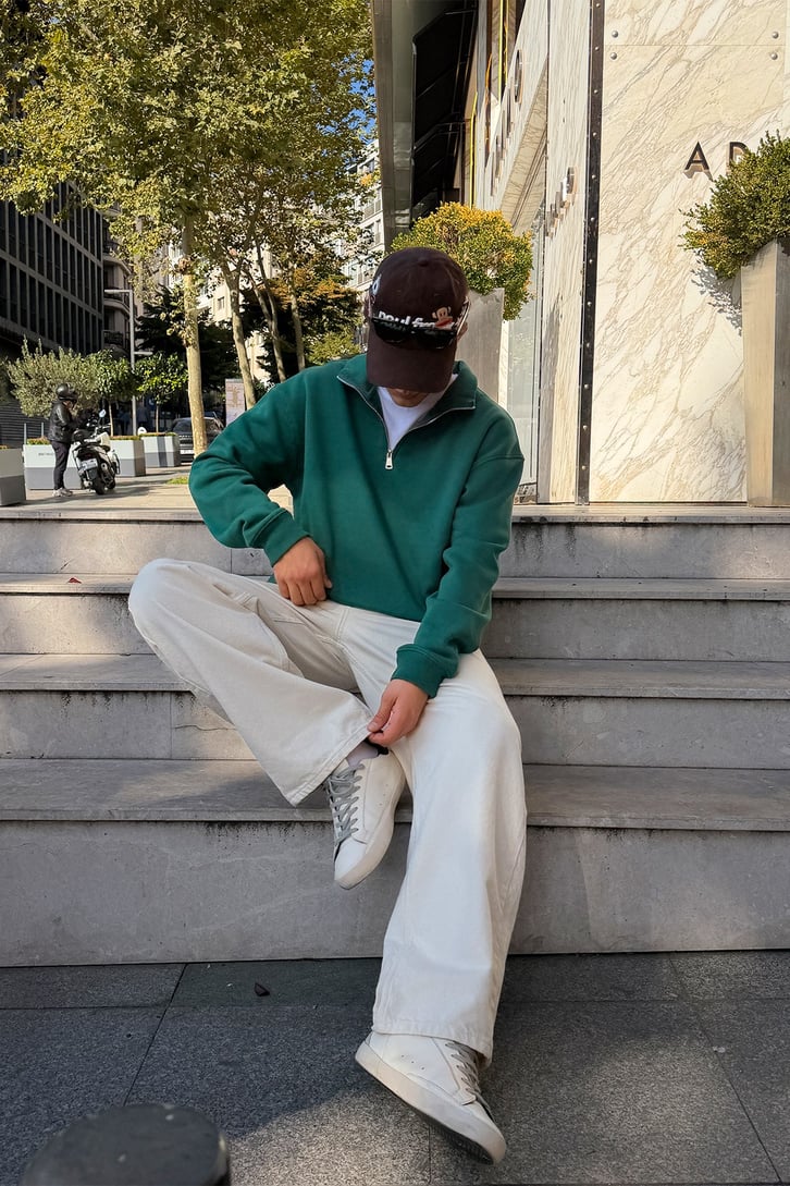 FW Star Relax Fit Half Zip Sweat
