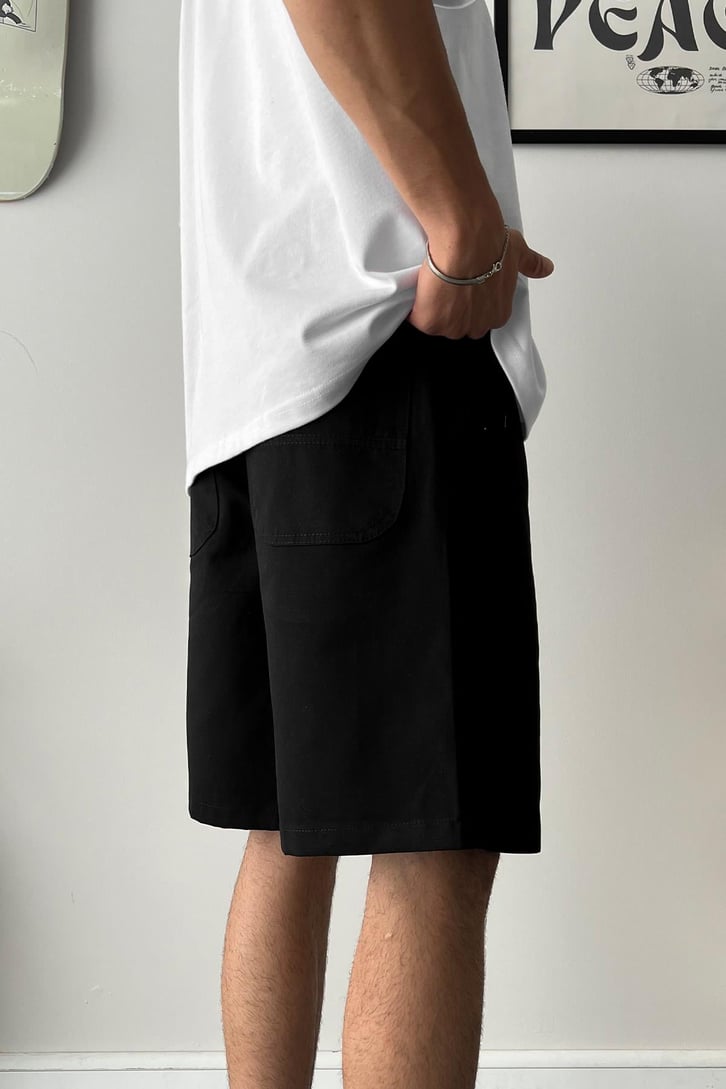 Gabardin Kumaş Antrasit Basic Şort