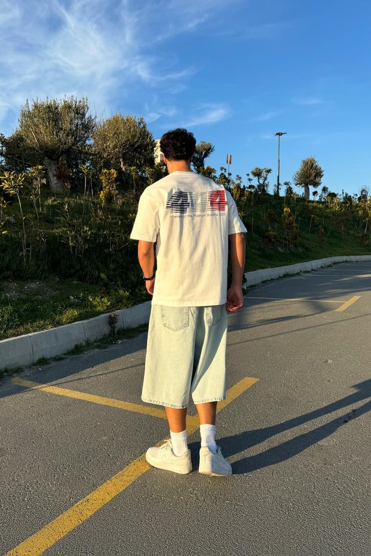 Game Of The Platinum Baskılı Oversize Tişört