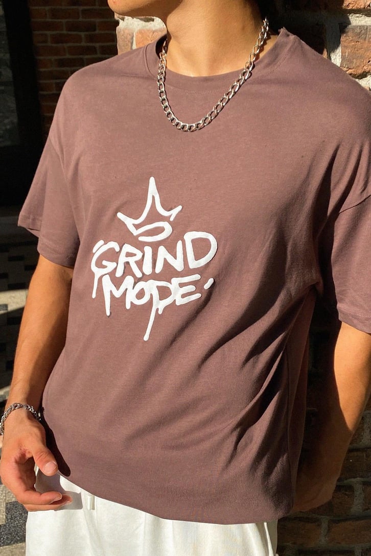 Gangsta Bear Sırt Baskılı Oversize Tshirt