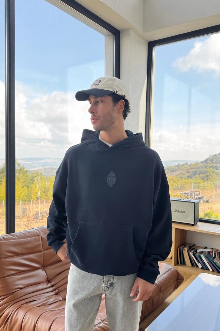 Geometrik Desen Hoodie