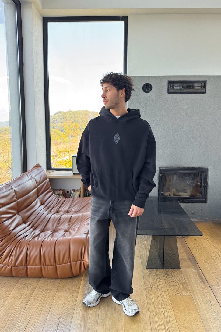 Geometrik Desen Hoodie