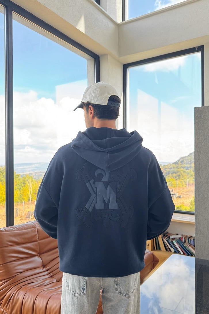 Geometrik Desen Hoodie