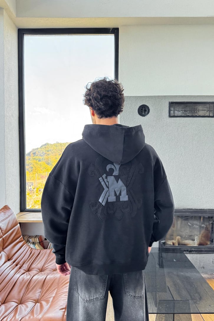 Geometrik Desen Hoodie