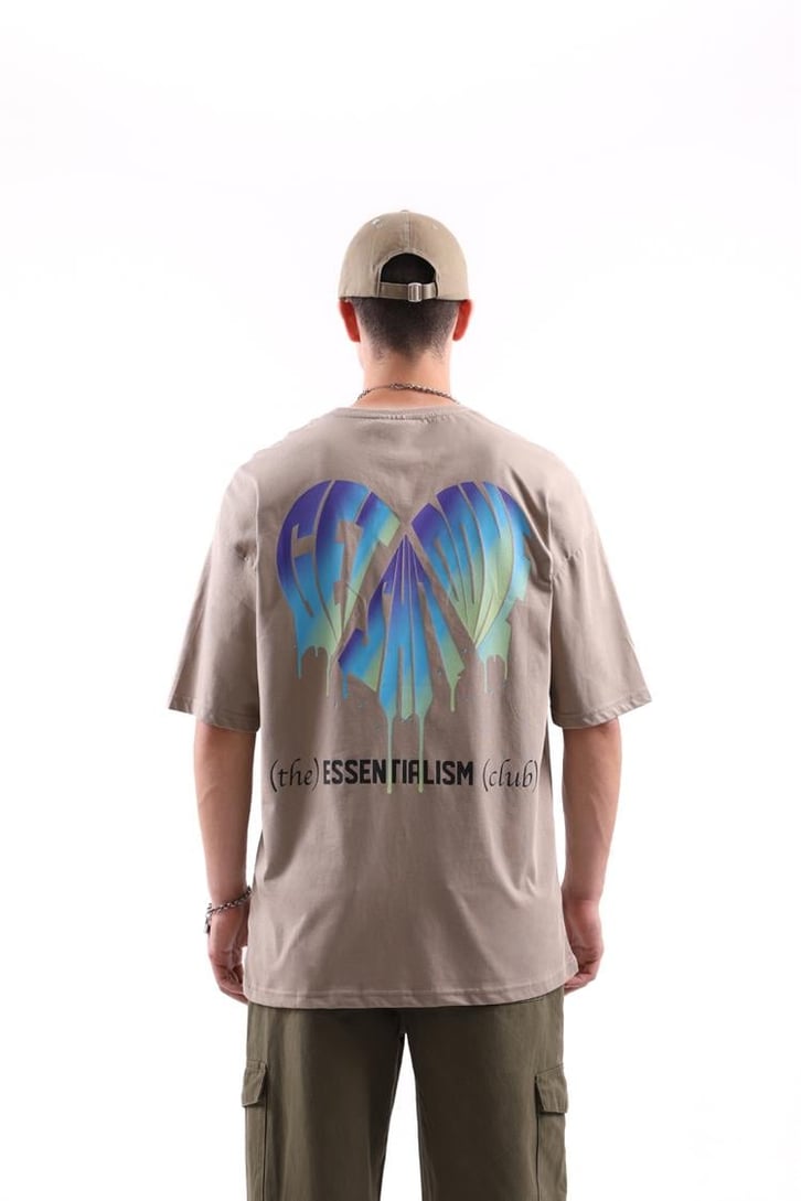 Get Shit Done Baskılı Oversize Tshirt