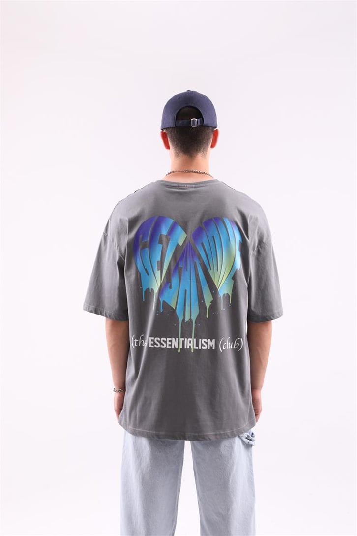 Get Shit Done Baskılı Oversize Tshirt