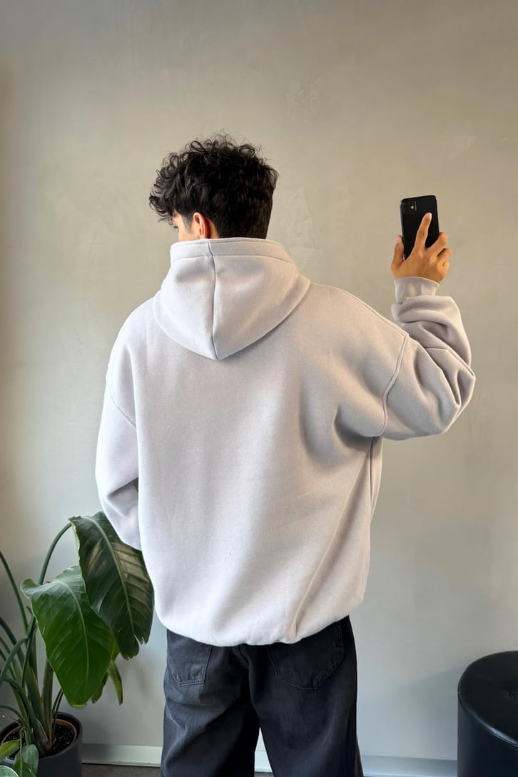 Ghost Baskılı Oversize Hoodie