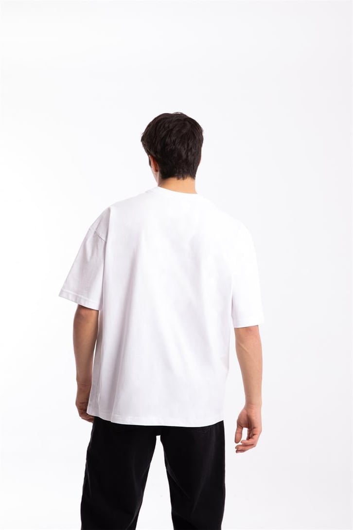 Goodies Baskılı Beyaz Oversize Tshirt