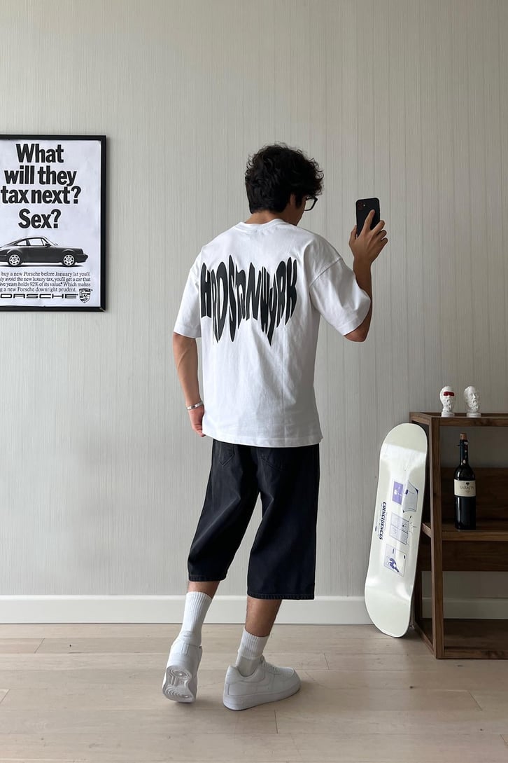 Grafitti Vibe Baskılı Oversize Tişört