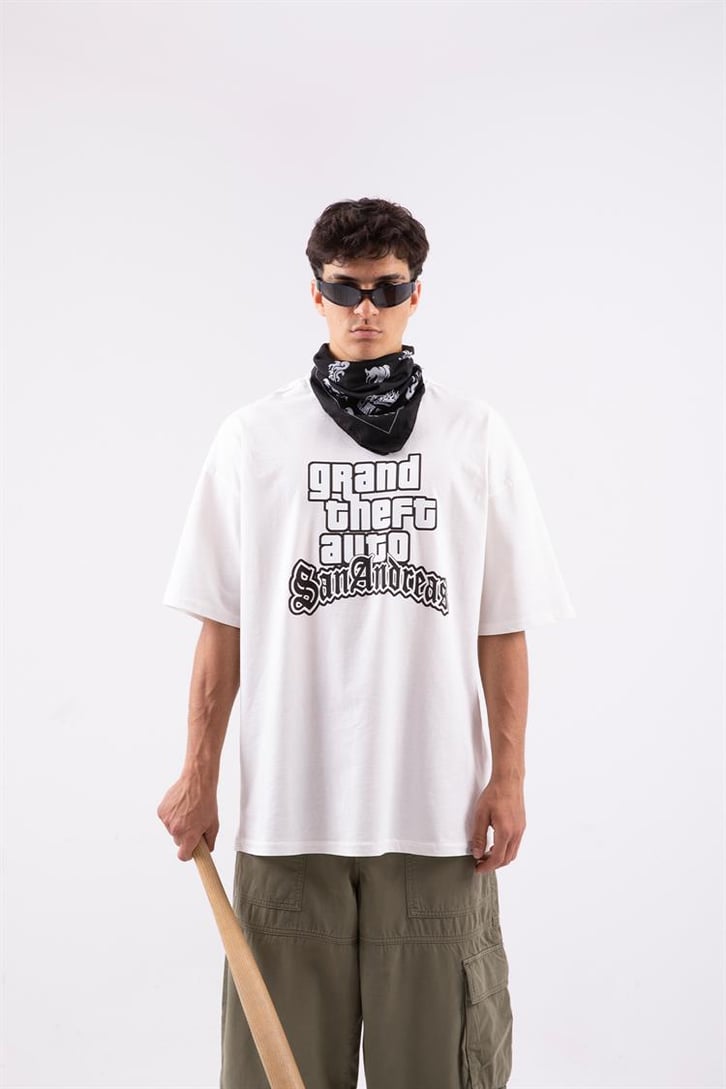 Gta San Andreas Baskılı Oversize Tshirt