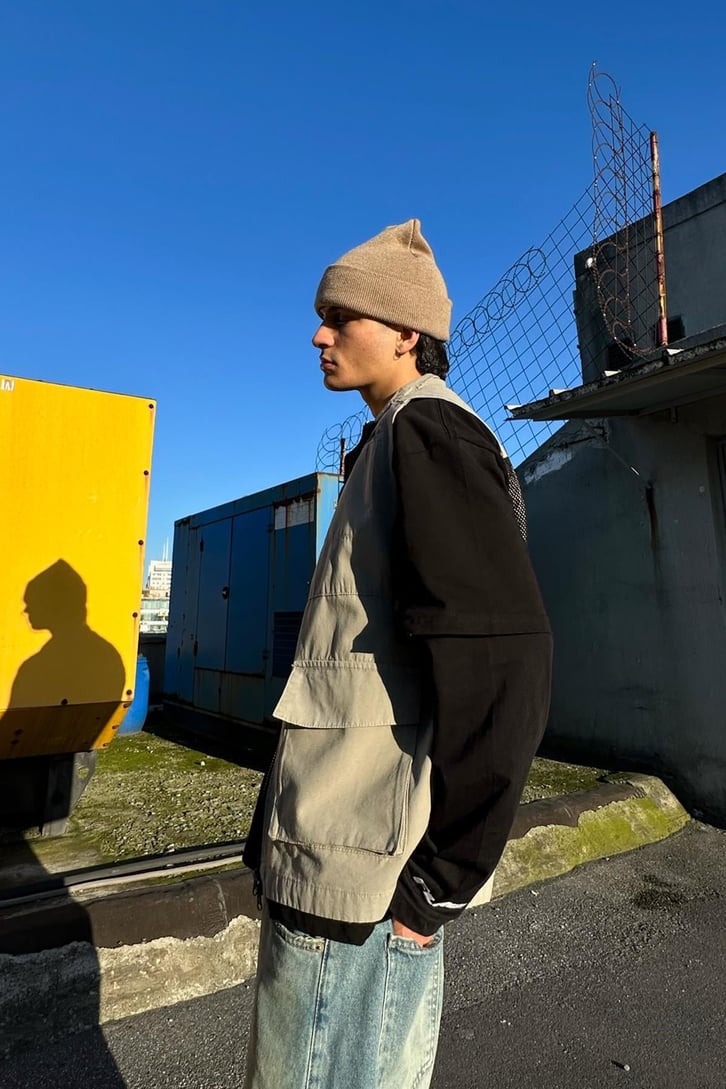 Günlük Street Style Kargo Cepli Yelek