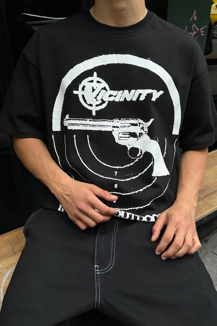 Gunrange Baskılı Oversize Tişört
