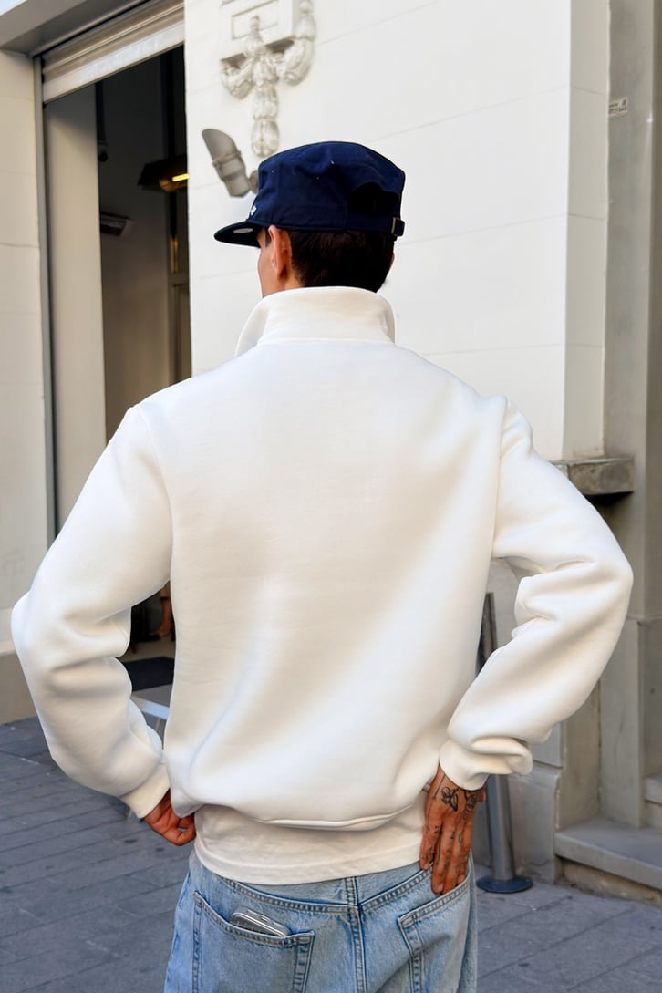Half Zip Basic Sweatshirt