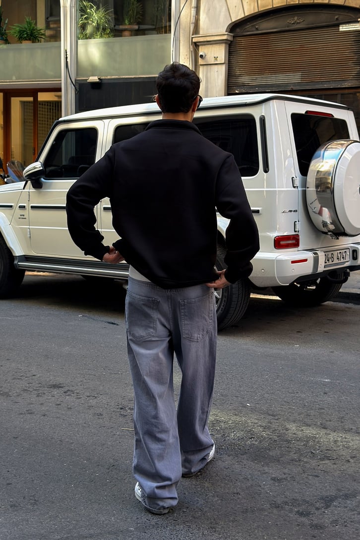 Half Zip Basic Sweatshirt