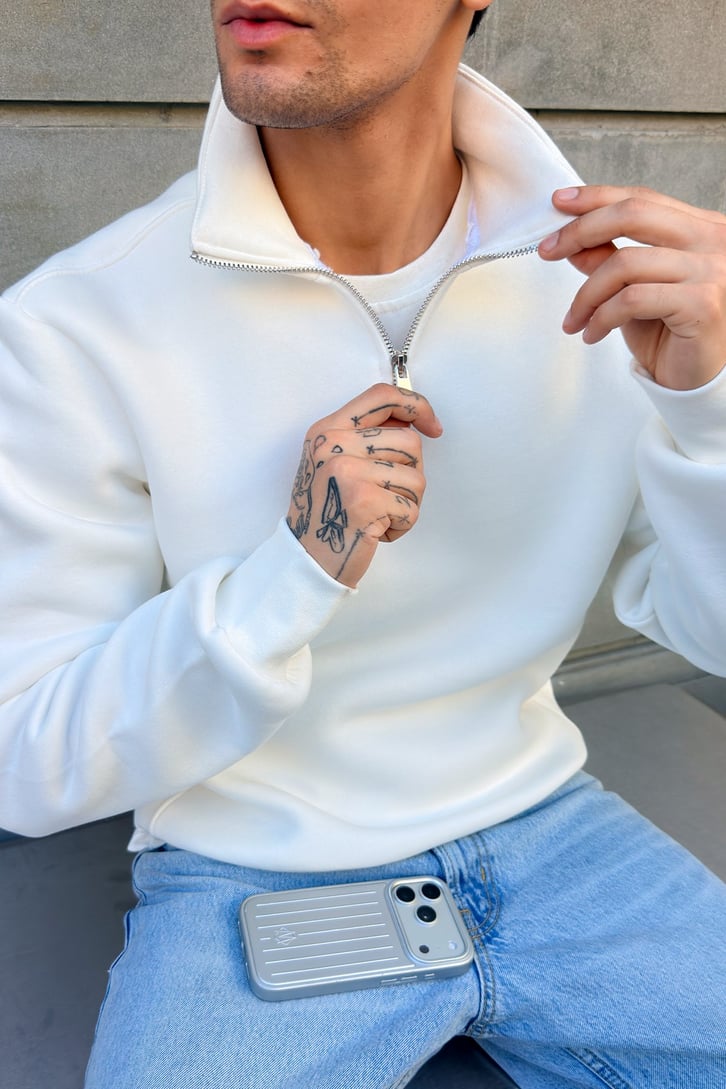 Half Zip Basic Sweatshirt