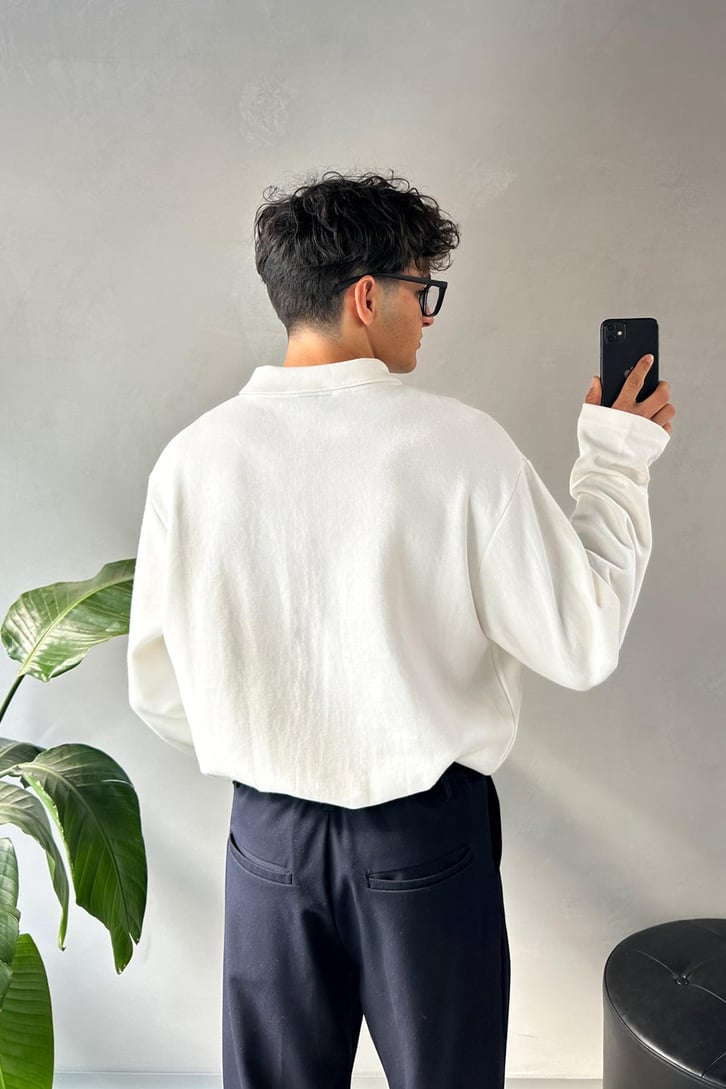 Half Zip Oversize Sweatshirt