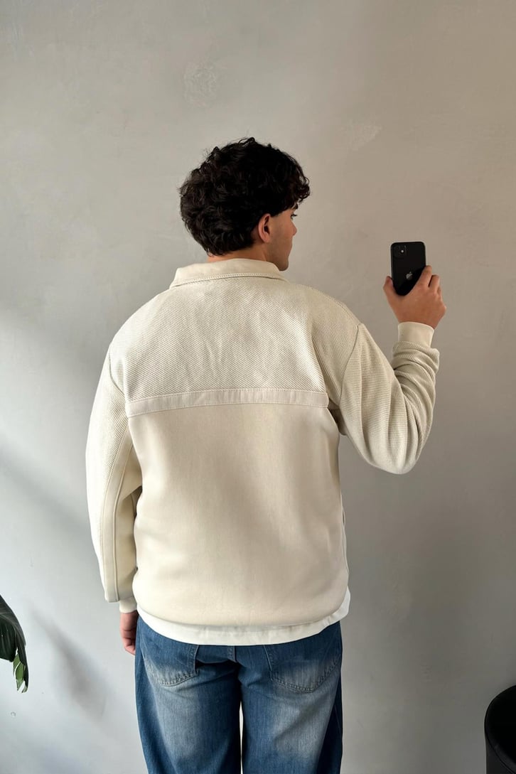 Half Zip Oversize Sweatshirt