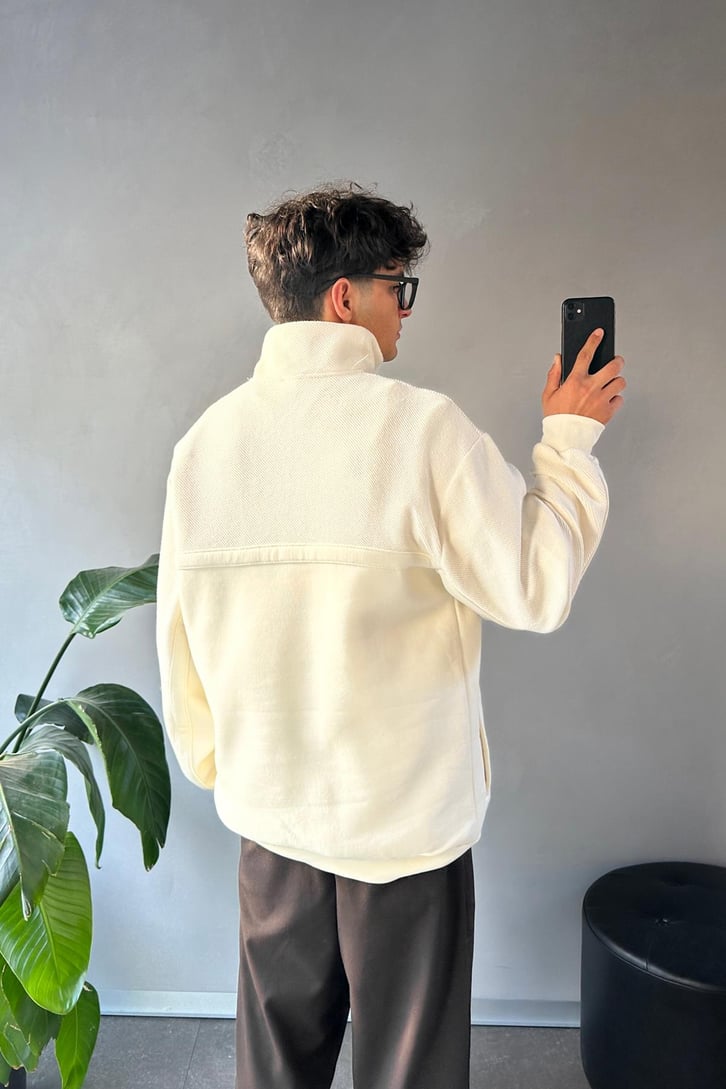 Half Zip Oversize Sweatshirt