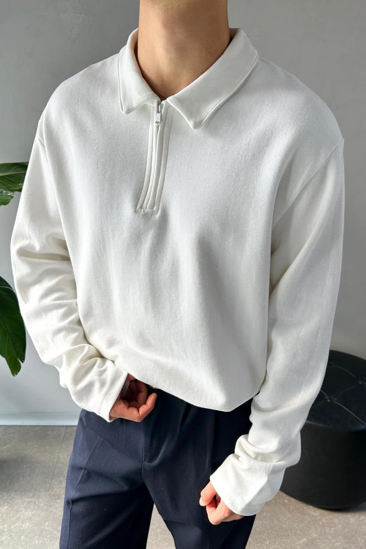 Half Zip Oversize Sweatshirt