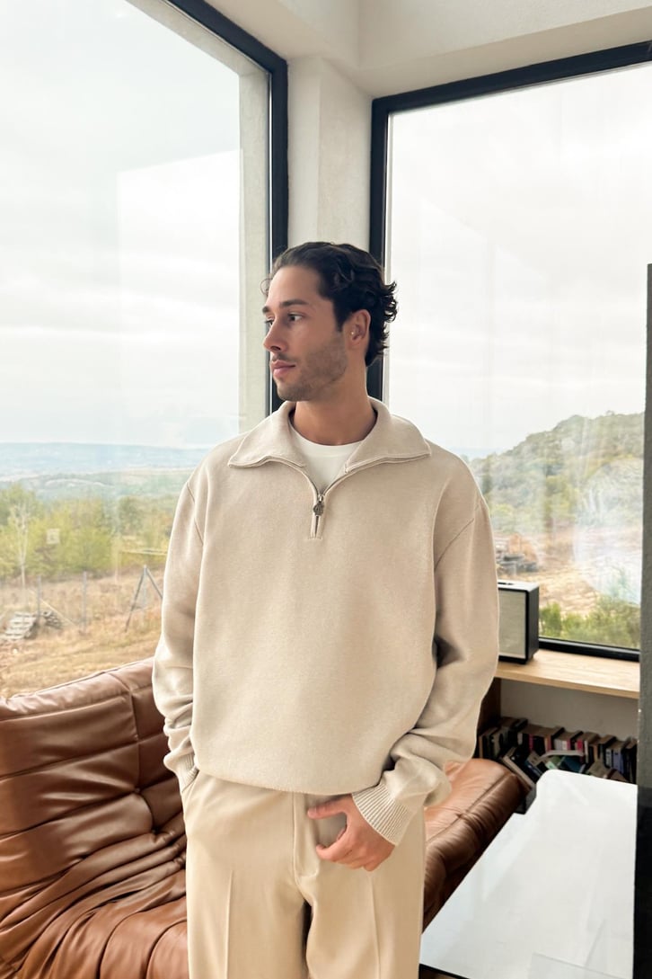 Half Zip Triko Kazak