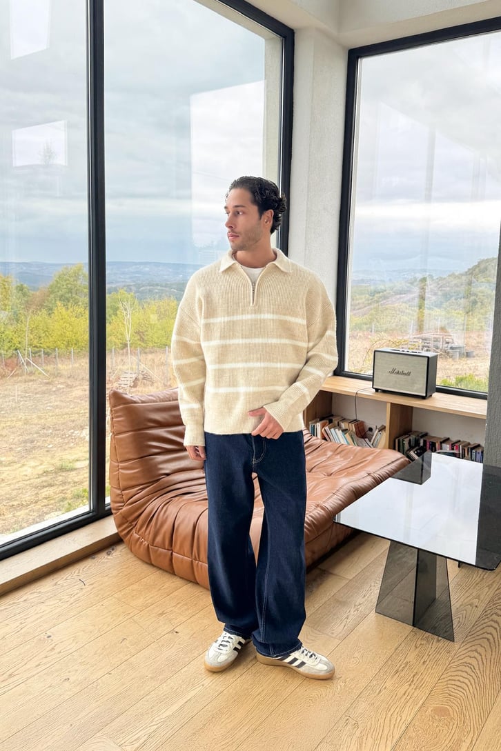 Half Zip Triko Kazak