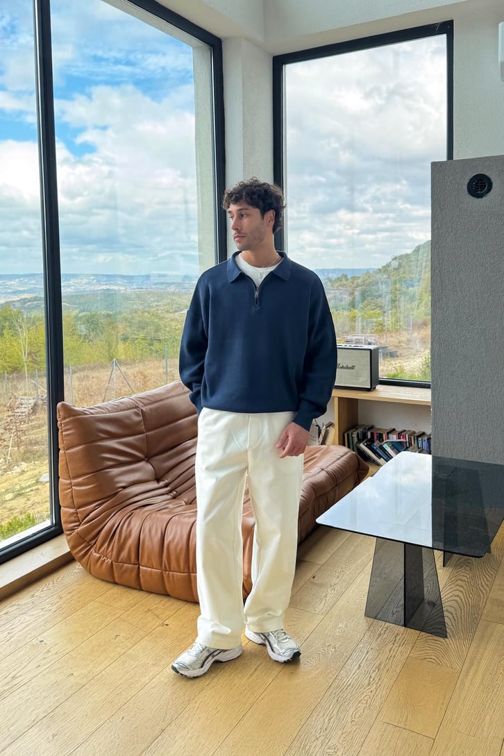 Half Zip Triko Kazak