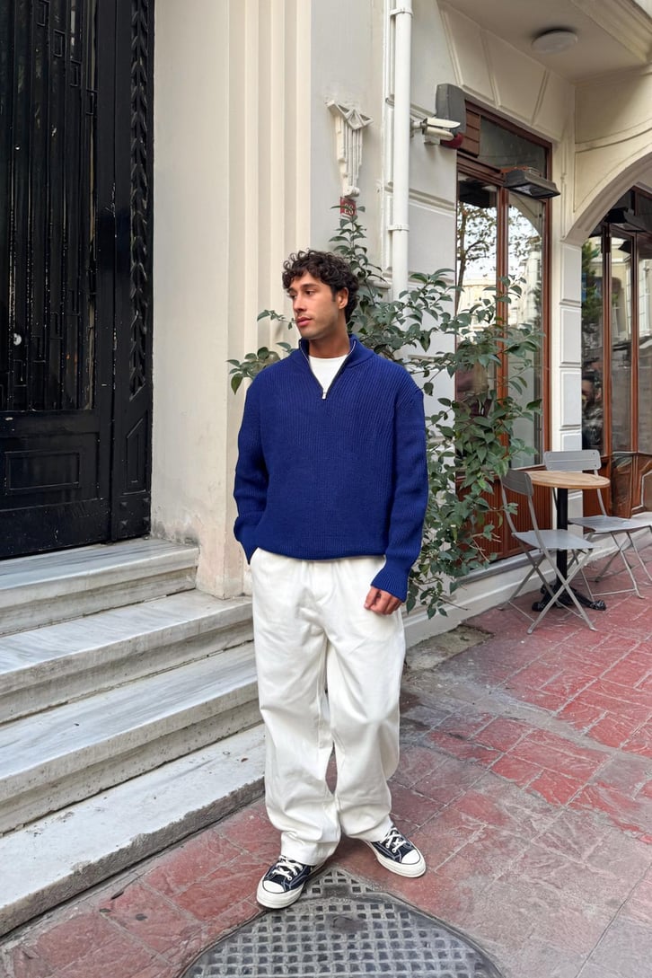 Half Zip Triko Kazak