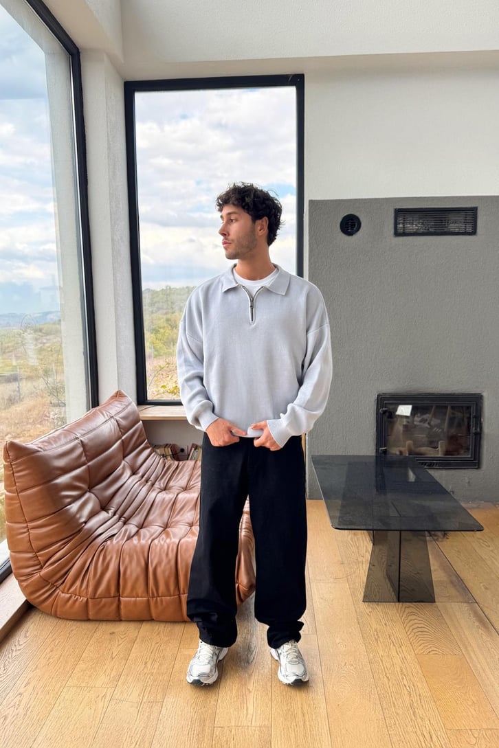 Half Zip Triko Kazak