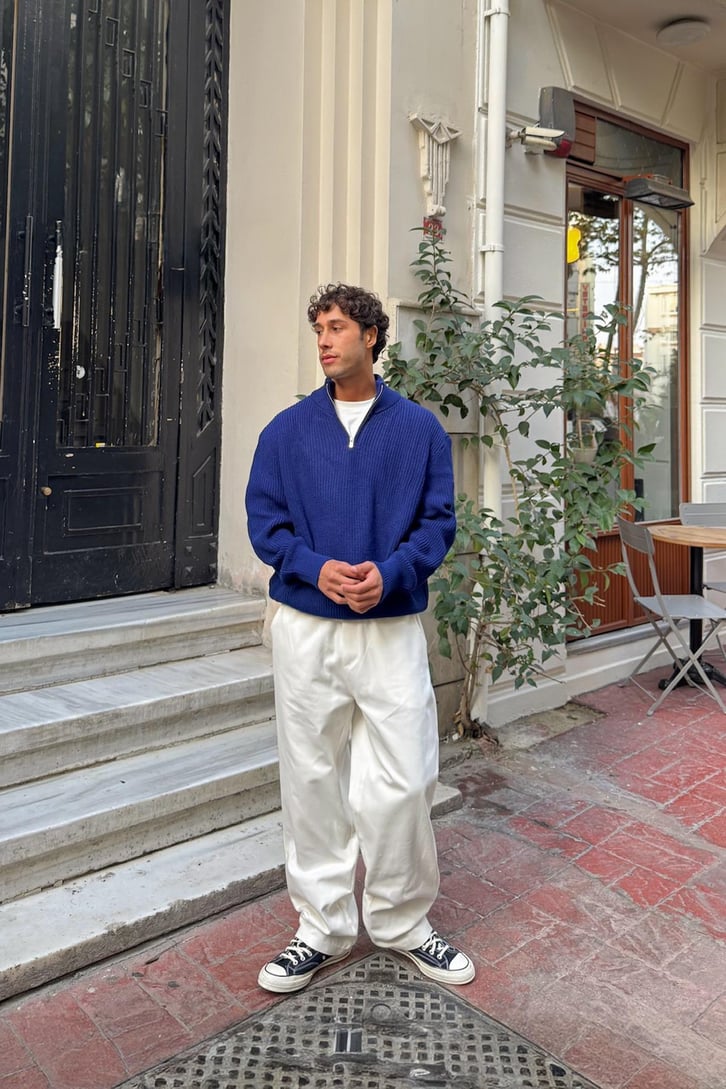 Half Zip Triko Kazak