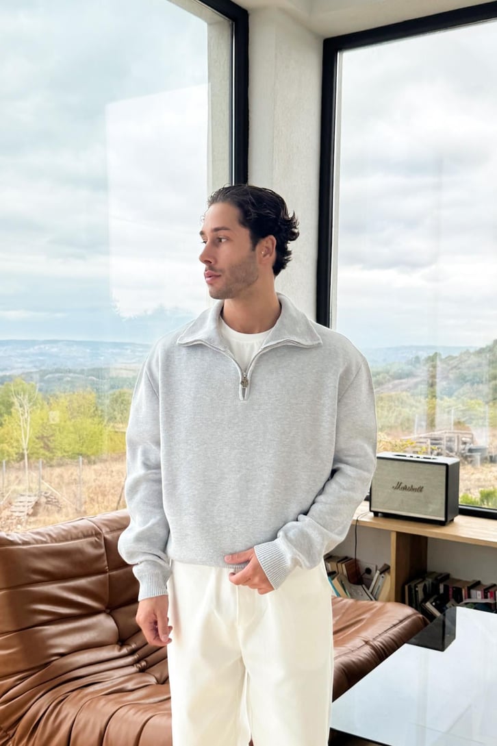 Half Zip Triko Kazak