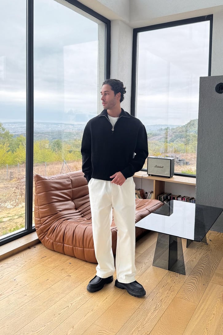 Half Zip Triko Kazak