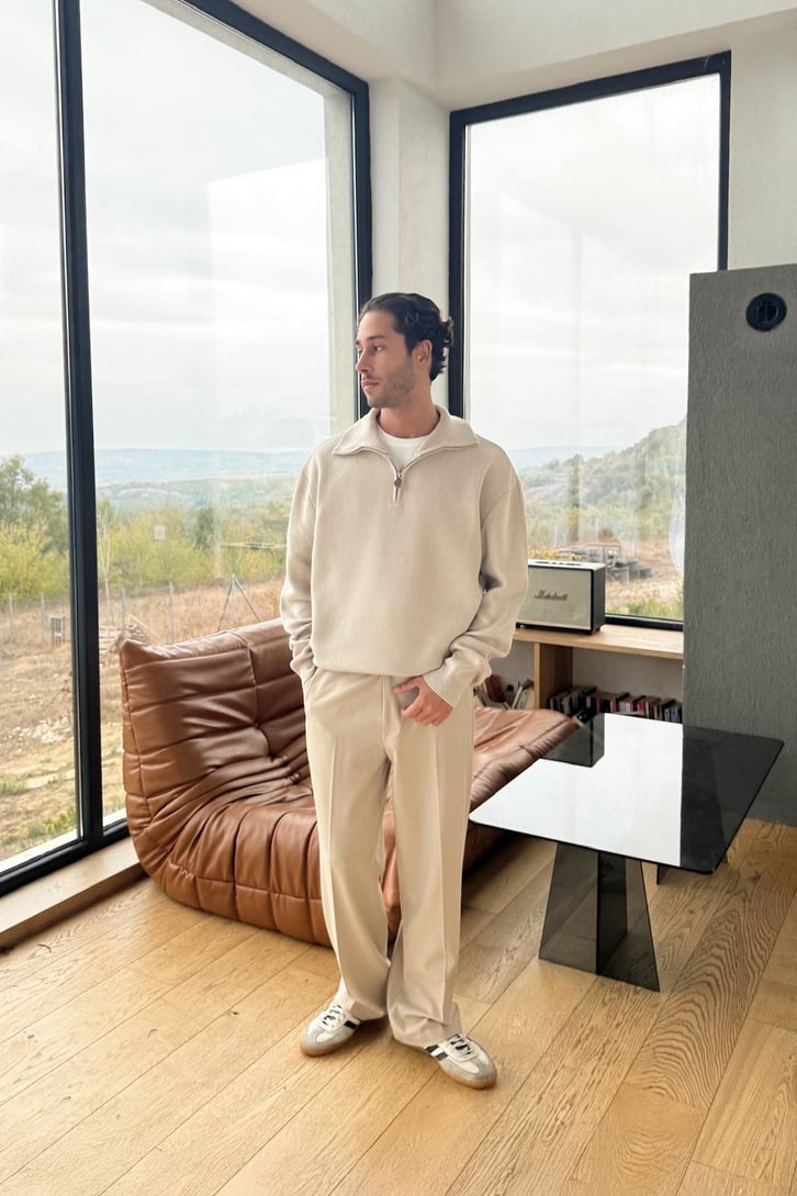 Half Zip Triko Kazak