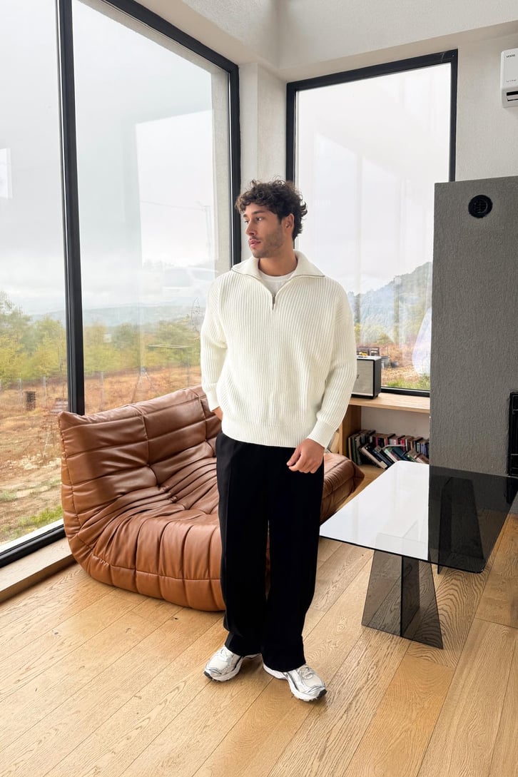 Half Zip Triko Kazak
