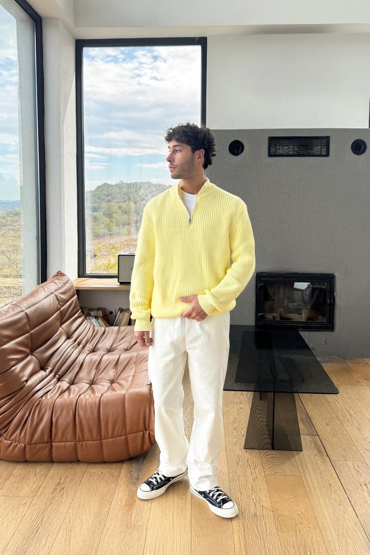 Half Zip Triko Kazak