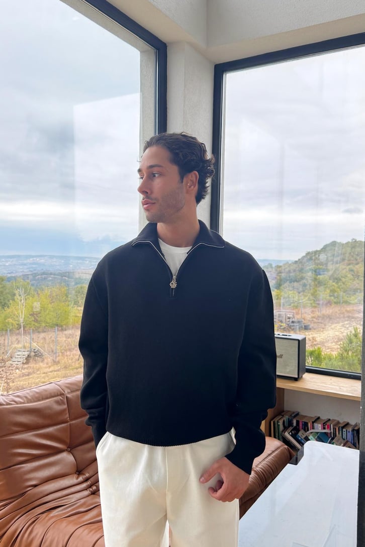 Half Zip Triko Kazak