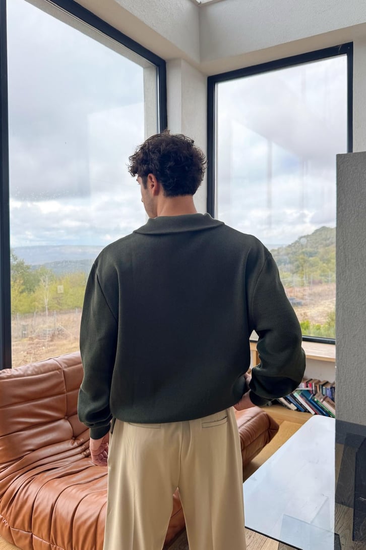 Half Zip Triko Kazak