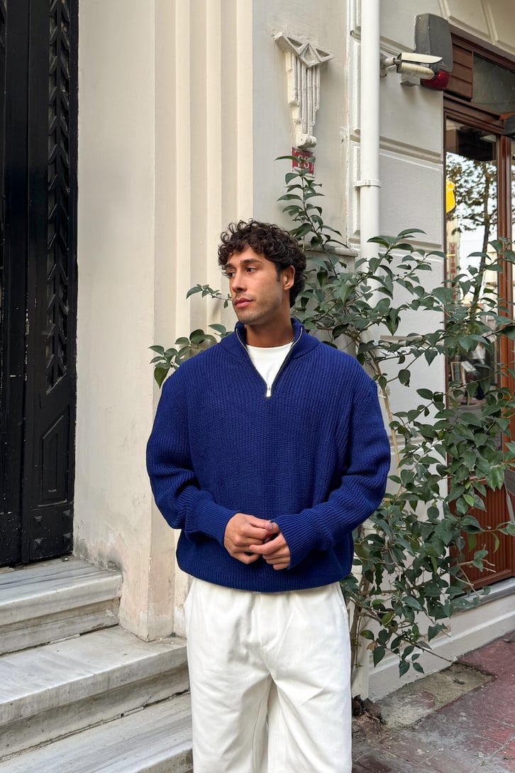 Half Zip Triko Kazak