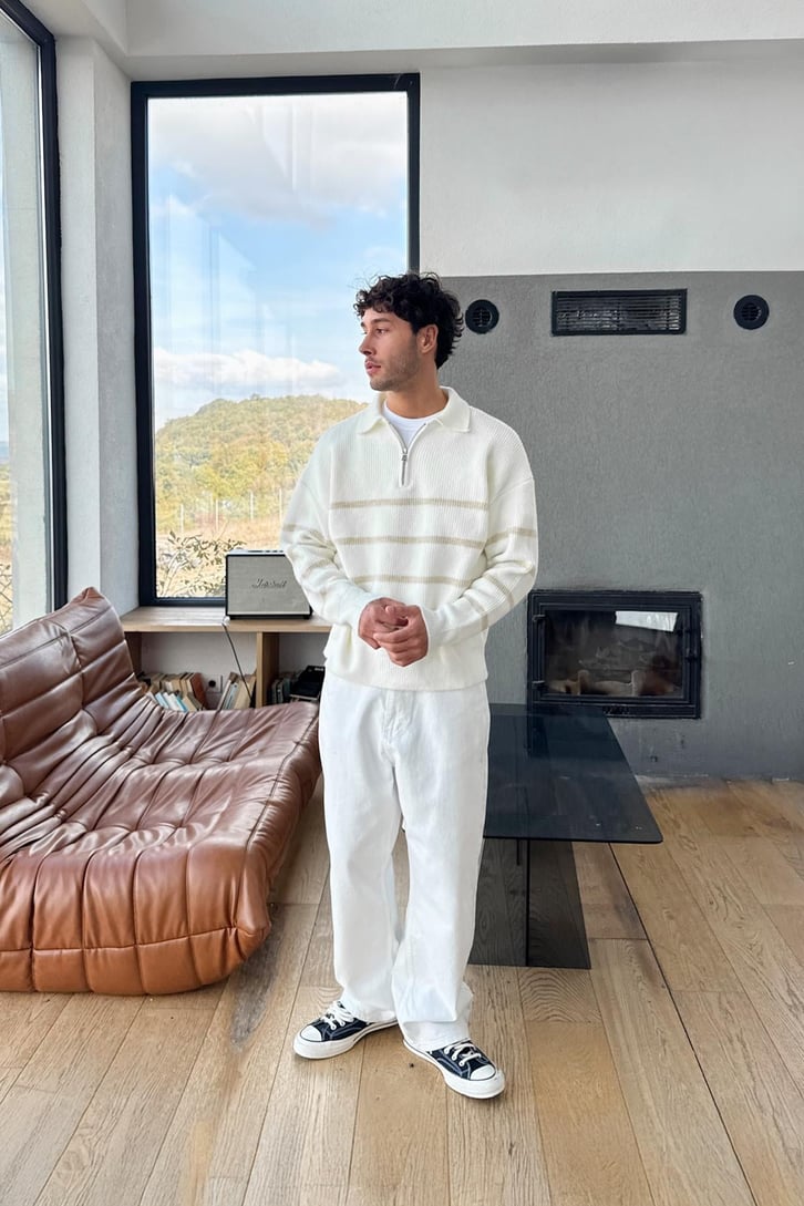 Half Zip Triko Kazak