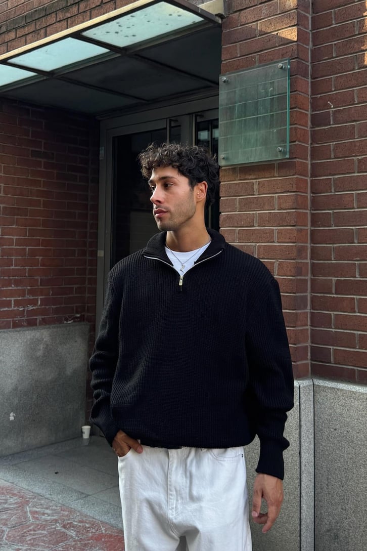 Half Zip Triko Kazak