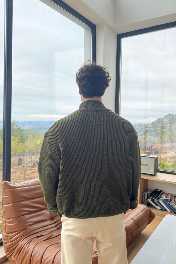 Half Zip Triko Kazak