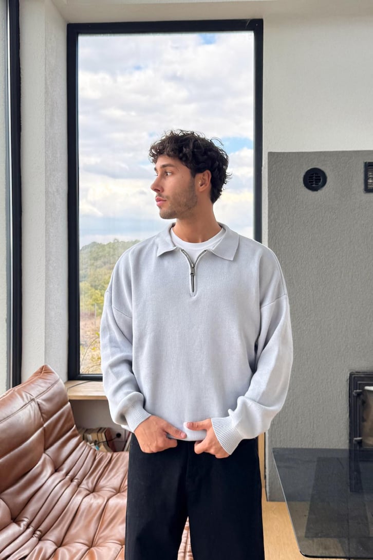Half Zip Triko Kazak