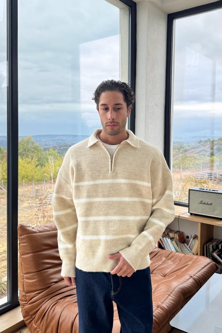 Half Zip Triko Kazak